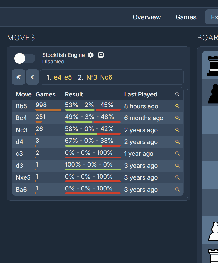 Switching between table integrated mode and engine above